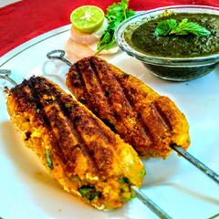 A picture of Vegateble seekh kebab.