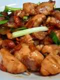 Stir fry chicken and fermented red bean paste