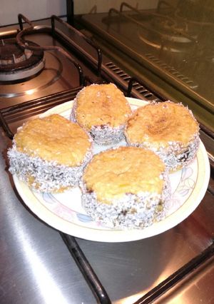 Una foto de Alfajores de coco