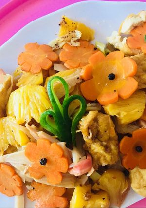 Hình của món Rau củ kho chay.