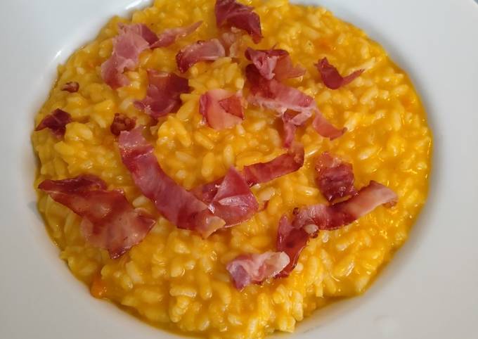 Guida passo passo a Fai  Preferito Risotto alla zucca e speck