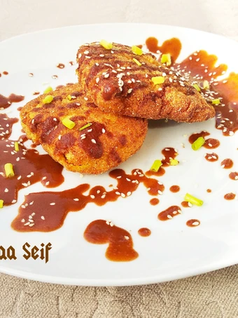 Recipe Fried crispy chicken with chocolate sauce the Can Spoil the Tongue Appealing