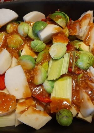 A picture of Sweet roasted winter veg: Child friendly.
