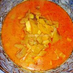 A picture of Sayur lompong (Batang talas Bogor).