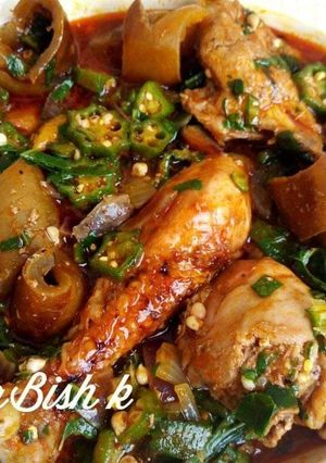A picture of Fried okro soup.