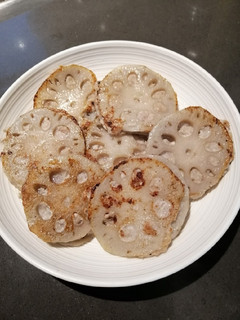 A picture of Fried Stuffed Lotus Root.