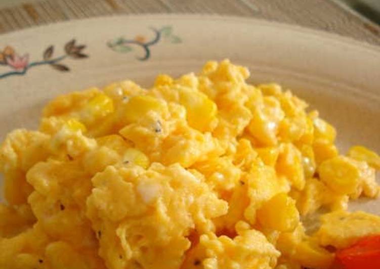 Simple Way to Prepare Any-night-of-the-week Just Mix for 3 Minutes Scrambled Eggs with Corn