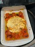 Queijo Feta com tomate cherry na air fryer