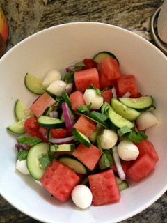 A picture of Cucumber And Watermelon Salad.