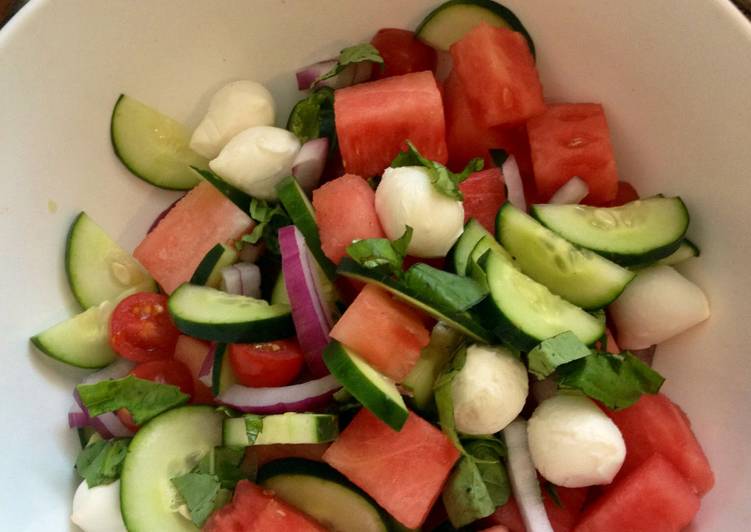 How to Make Delicious Cucumber And Watermelon Salad