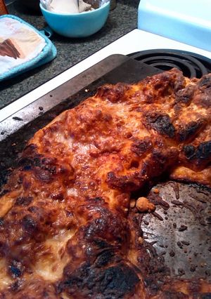 A picture of Meatball Parmesan crescent roll ring.