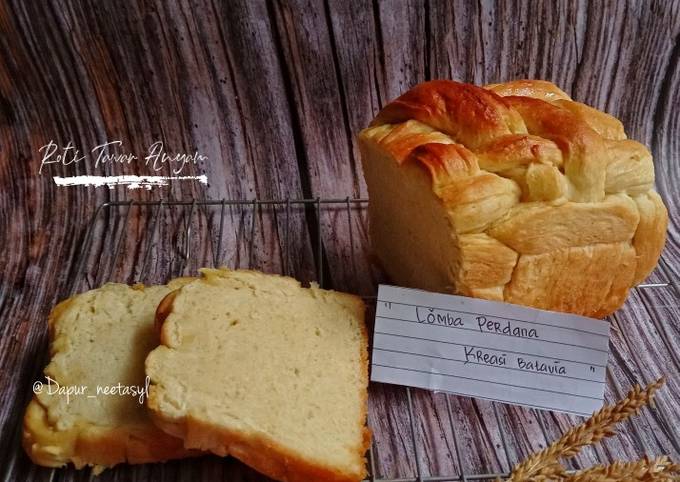 Ini dia! Resep membuat Roti Tawar Anyam  gurih