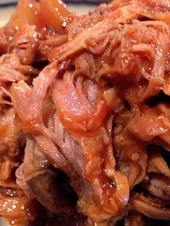 A picture of Dr. Pepper Pulled Pork in the Slow Cooker.