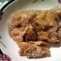 A picture of Easy Cake Peach Cobbler.