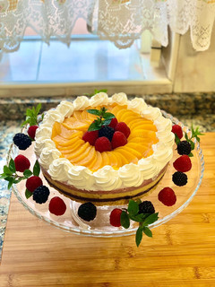 Una foto de Tarta fría de frutas