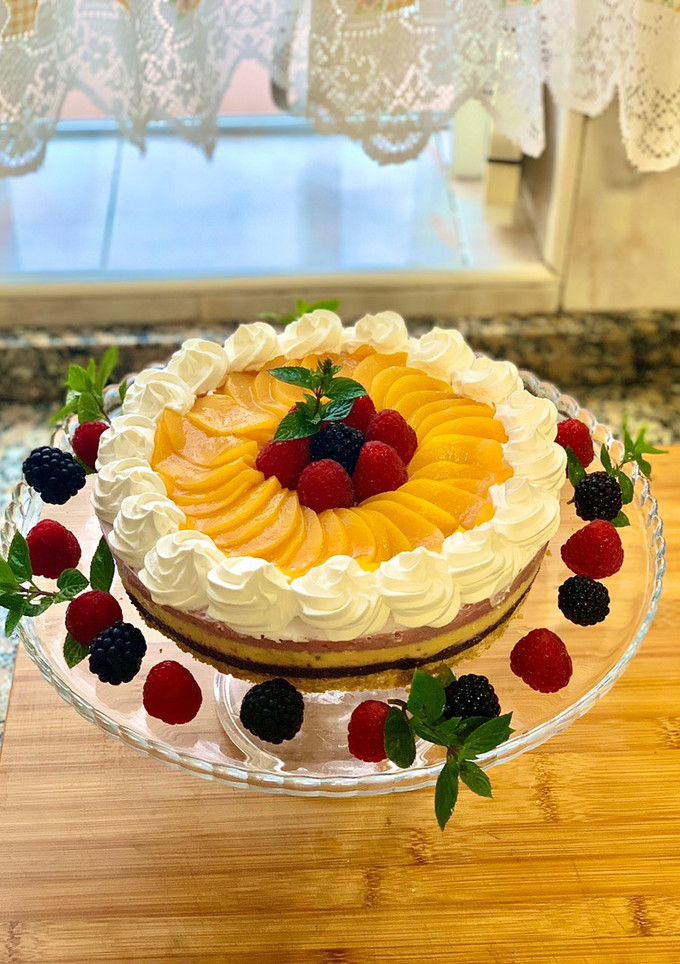 Una foto de Tarta fría de frutas