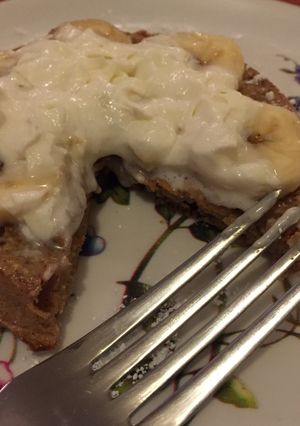 A picture of Banana And Almond Butter Waffles.