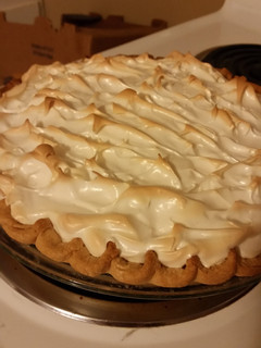A picture of Rhubarb Cream Pie.