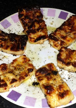 A picture of Barbecued Halloumi Cheese.
