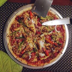 Easy Squeezy Homemade Hand-stretched Pizza A picture of Easy Squeezy Homemade Hand-stretched Pizza.