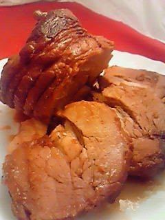 A picture of Char Siu (Chinese Style Roast Pork) Made in a Rice Cooker.