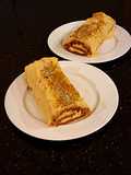 Gingerbread Cake Roll with Pumpkin Spice Cream