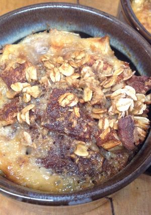 A picture of Baked Apples and Oatmeal.