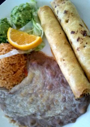 A picture of Chicken Flautitas.