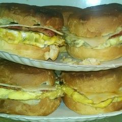 A picture of Bacon egg & cheese biscuits.