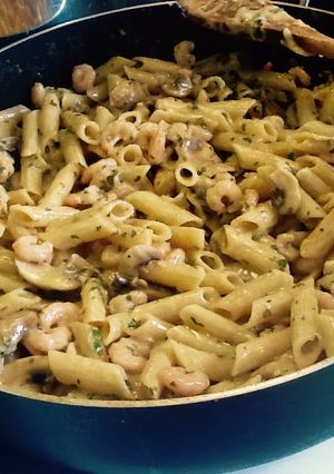 A picture of Amazing Cheesy Shrimp And Pastas! (Gluten Free!).