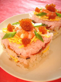A picture of Chirashi-zushi For Doll's Festival.
