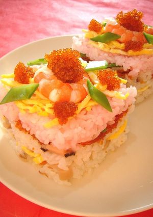 A picture of Chirashi-zushi For Doll's Festival.