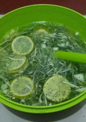 Foto resep Es kuwut melon lemon