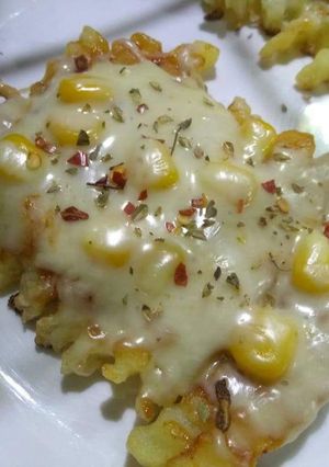 A picture of Cheesy pizza fries.