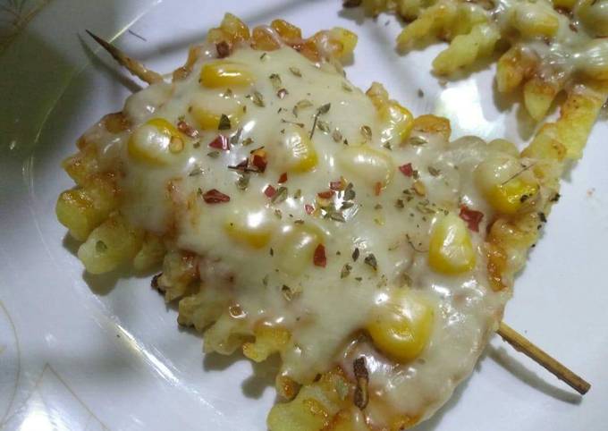 Cheesy pizza fries