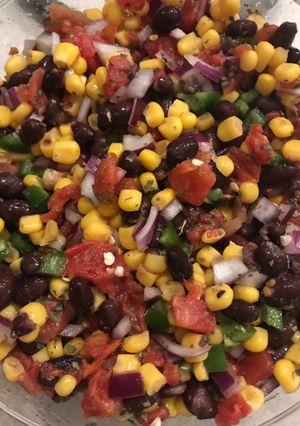 A picture of Spicy Black Bean and Corn Pico de Gallo.