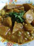 Hare tur dane and purple yam/kandh sabji