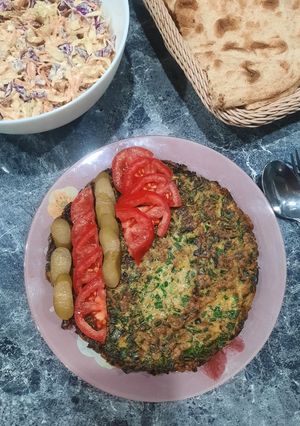 عکسی از دستور کوکو دم پیازچه