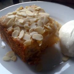 A picture of Pear, Almond and Semolina Cake.