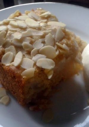A picture of Pear, Almond and Semolina Cake.