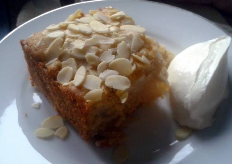 Simple Way to Make Ultimate Pear, Almond and Semolina Cake