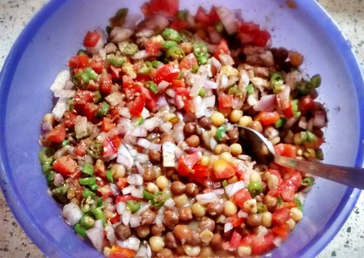 Chick pea & yellow pea chaat (Indian style)