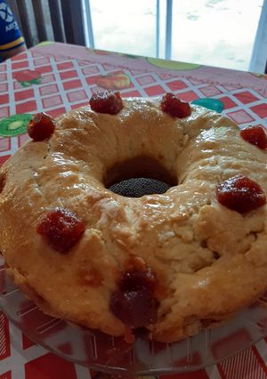 Una foto de Torta amasada con membrillo
