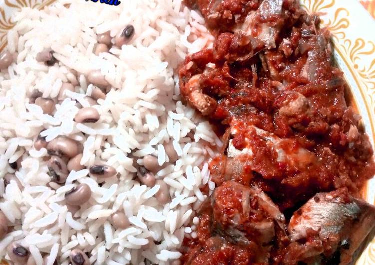 Easiest Way to Make Super Quick Homemade Rice and beans with stew
