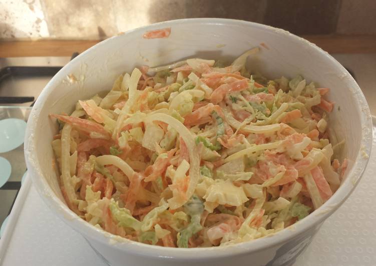 Steps to Prepare Super Quick Easy coleslaw