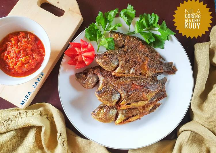 Langkah Mudah untuk Menyiapkan Ikan Nila Goreng Marinasi ala chef Rudy #148, Menggugah Selera