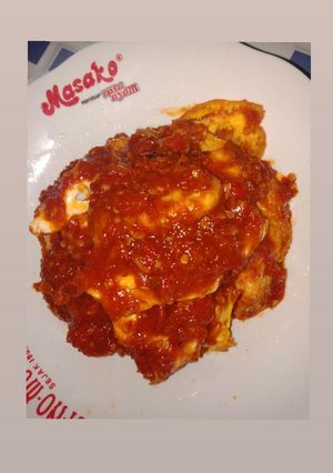 Foto resep Telor ceplok sambal pedas manis