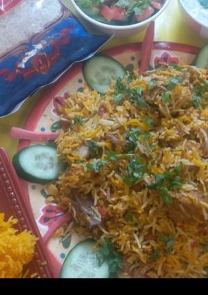 A picture of Delhi Walas shadi wali authentic zafrani biryani #kokabandcookpad.