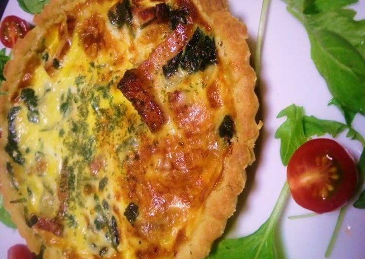 Recipe of Ultimate Simple, 100% Homemade Spinach Quiche