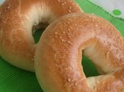 A picture of salt bagels
